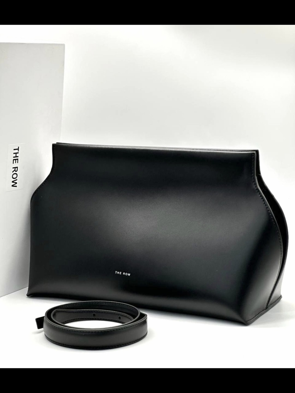The Row Black Leather Shoulder Bag